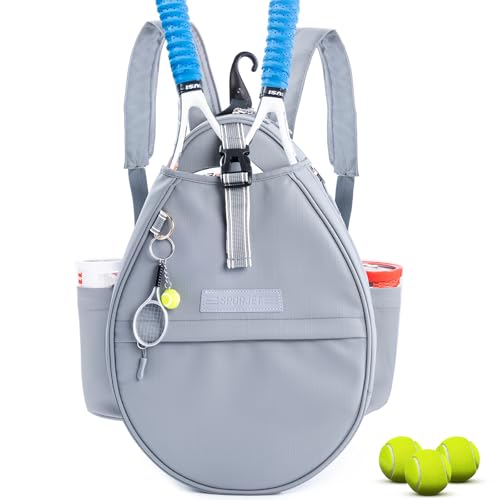 SPORJET Premium PU Leather Sport Backpack displaying luxury matte finish and dedicated racket compartments
